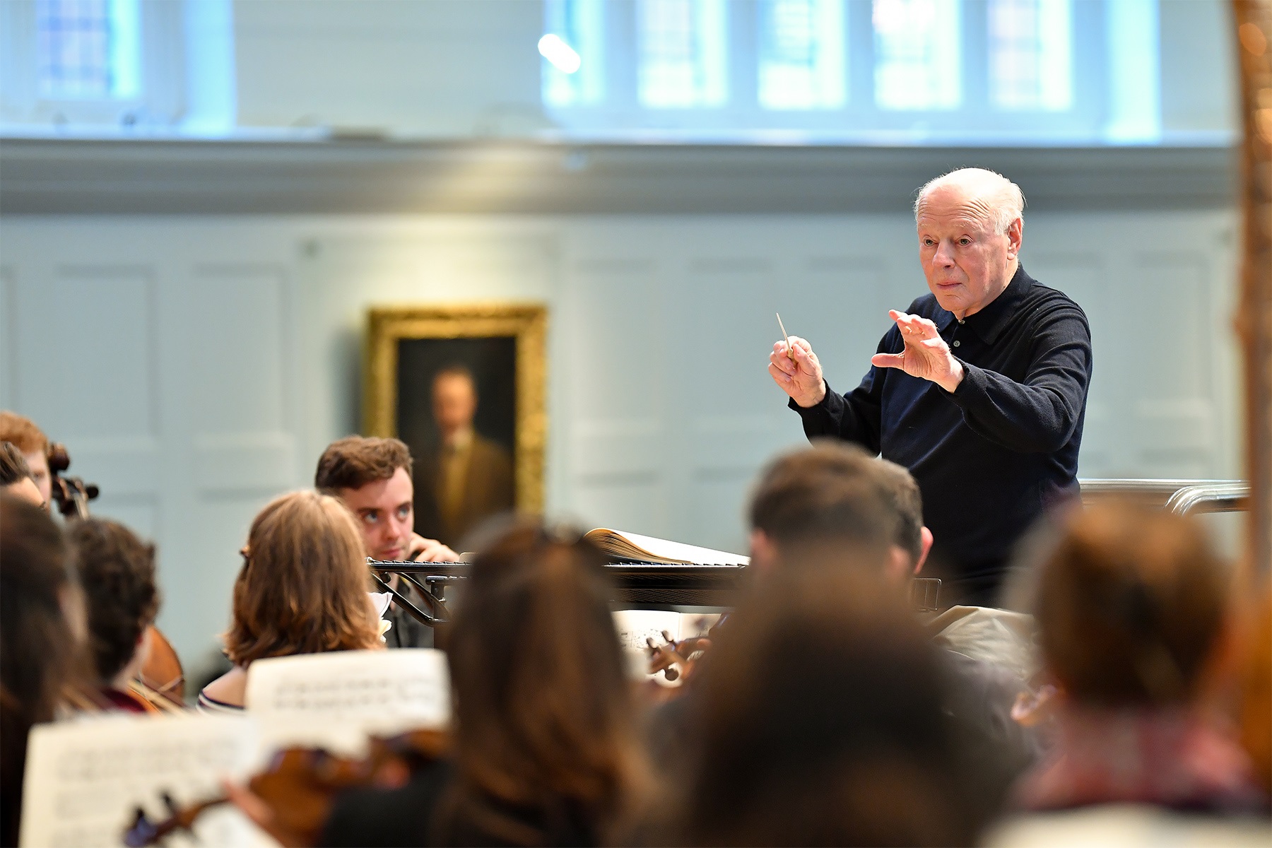 The late Bernard Haitink conducting the RCM Symphony Orchestra